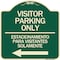 Signmission Bilingual Reserved Parking Visitor Parking Only Estacionamiento Para Visitantes, A-DES-G-1818-24303 A-DES-G-1818-24303 - alternate 1